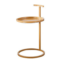 MMWYC Tavolino Tavolino Moderno Semplice Mini Ferro Battuto Piccolo Angolo Diversi Piccolo Appartamento Composto da Soggiorno Tondo Divano Laterale Diversi Metallo (Color : Gold)