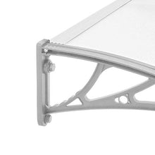 PrimeMatik - Pensilina 80x60cm in policarbonato per Porta o Finestra per Esterno Grigio