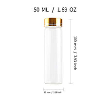 5PCS 50ml bottiglie decorative di vetro, mini bottiglie con coperchi