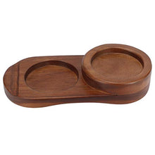 Vassoio in vetro per whisky, resistente porta sigari di alta qualità portatile comodo vassoio per sigari in legno rustico,(Oval (without ashtray))