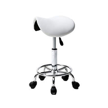 ZXYDD - Sgabello da bar con rotazione e piedini per parrucchieri, per manicure, terapia del tatuaggio, bellezza, massaggi, salone, regolabile, colore: bianco