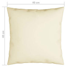 Buyounger Cuscini Decorativi 4 pz Crema 40x40 cm in Tessuto