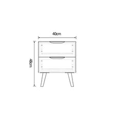 Comodino di Leggero Nordico, Semplice e Moderno, Camera da Letto, Mini, Contenitore, Due cassetti, portante 30 kg-48x40 cm FANJIANI