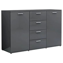 vidaXL Credenza Grigio Cemento 120x35,5x75 cm in Truciolato
