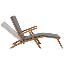 Festnight Sedia a Sdraio con Cuscino Lettino Prendisole Pieghevole Portatile da Giardino Esterno in Massello di Teak 152 x 60 x 92 cm
