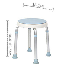 LXLAMP Sgabello da Doccia Regolabile in Altezza, Panca for Scarpe Girevole e Panca di Riposo Telaio in Alluminio for Anziani disabili Blu, Sgabello Vasca da Bagno Sedile per Doccia