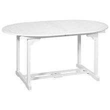 vidaXL Set Pranzo per Esterni 7 pz Legno Bianco con Tavolo Estensibile e Sedie