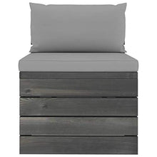 FAMIROSA Set Divani da Giardino su Pallet 5 pz con Cuscini Massello Pino-1792