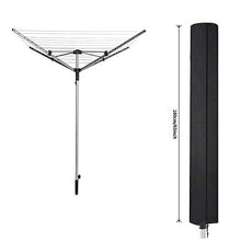 TTAototech - Copristendibiancheria rotante, 20 x 20 x 1 cm, impermeabile, con cerniera 600D, rivestimento in PVC Oxford ad alta densità, colore: nero
