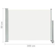 Festnight Tenda da Sole Laterale per Patio, Tende da Sole Paravento Laterale 80x300 cm Crema