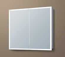 4E - Armadietto a Specchio con Strisce in Acrilico, Struttura in Alluminio e Ante specchiate (100 x 70 x 13,5 cm (L x A x P))
