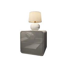 Comodino Installazione Gratuita Serratura Nordic Semplice e Moderno in Legno massello Grigio Grigio Leggero Cuscinetto a Vento 300KG-47x50x40cm FANJIANI