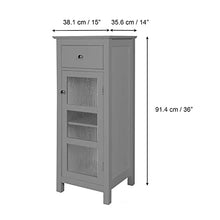 Teamson Home Connor Arredo Bagno Armadietto 1 Porta & Cassetto Grigio EHF-579G