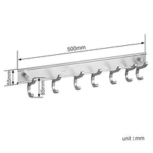 AiHom Ganci portasciugamani bagno in alluminio Senza Foratura Gancio Appendiabiti 7 ganci Gancio Bagno da Parete Appendiabiti Montaggio a Parete