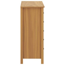 Ausla - Mobiletto Hill con 5 cassetti, in legno, per camera da letto, soggiorno, cucina, 79 x 40 x 96,5 cm, colore: Marrone miele