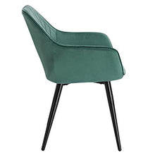 WOLTU BH153ts-6 Sedie Cucina Moderne Poltrona per Camera da Letto Soggiorno in Velluto Turchese Gambe di Metallo 6 Pezzi