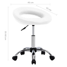 vidaXL Sedia da Lavoro con Ruote Poltrona Uffico Girevole Poltroncina Seduta Sedia Mobili Studio Seggiola Arredamento Bianca in Similpelle