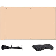 80x900cm Schermo Privacy Frangivista Balcone Frangivento Anti-UV Telo Oscurante Impermeabile Giardino terrazza Recinzione Copertura 50cm Occhiellato per Protezione con Fascette e funi/Colore Crema