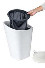 WENKO Sgabello portabiancheria Candy quadrato bianco - collettore de lavanderia Capacità: 20 l, ABS, 35 x 50 x 35 cm, Bianco
