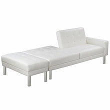 tuduo divano letto dimensioni del Poggiapiedi 83 x 44 x 40 cm (L x L x H) in pelle artificiale divano poltrona per tutto in offrant un spazio di sedile confortevole bianco Canape Camera