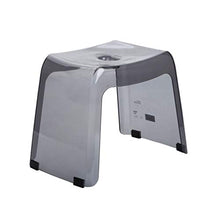 Sgabello Basso Trasparente Passo di Plastica del Piede Sgabello con Piedini Antiscivolo,Doccia Sgabello Poggiapiedi per La Cucina,Bagno,Camera da Letto E Salotto,Grigio