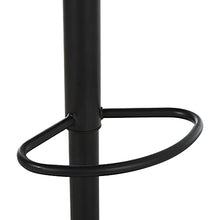 homcom Set 2 Sgabelli da Bar Girevoli, Acciaio Nero e Legno con Altezza Regolabile, Schienale e Braccioli 52x53x91-114cm