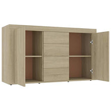 Tidyard Credenza Cassettiera Vintage | Comò e Cassettiere | Cassettiere di Stoccaggio | Armadietto in Legno | Cassettiera in Legno Rovere Sonoma 120x36x69 cm in Truciolato