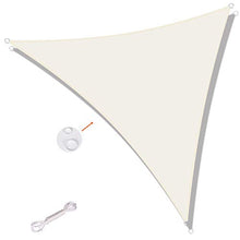 SUNNY GUARD Tenda a Vela Triangolare 3x3x3m Antivento Impermeabile Protezione Raggi UV per Giardino terrazza Campeggio, Crema