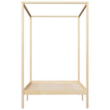 SKM Giroletto a Baldacchino in Legno Massello di Pino 140x200 cm