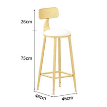 HLL Sgabelli, sedie sedia elegante Home Décor colazione cucina bancone bar con poggiapiedi, velluto di seduta Gambe di arte del ferro in metallo dorato, il 45/65 / 75cm di disegno moderno,Seduto alte