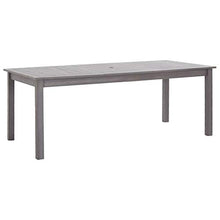 Qnotici Tavolo da Giardino in Legno massello di Acacia, Pratico Tavolo per Il Tempo Libero all'aperto per Famiglie Tavolo da Festa in Cortile 200 x 90 x 74 cm  Grigio