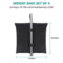 Pesi per gazebo industriali Pesi per gambe per ombrelloni, tende da terrazza, ombrelloni grandi, pesi neri per gambe per gazebo, pesi per gazebo, set di 4