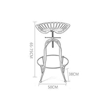 WSDSX Sedia per Sala da Pranzo, Sedia con braccioli, seggiolone, Sgabello Sedie Sgabello da Bar Industriale Moderno Altezza del bancone Regolabile Poggiapiedi Sala da Pranzo Cucina da Pub