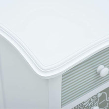SKM Credenza con 4 Cassetti Bianca e Grigia 65,5x35x68 cm in MDF