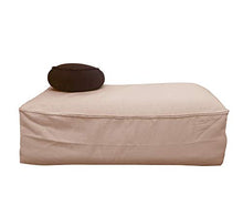 Vivere Zen - Futon Pouff - Divano Letto 11 cm (4 Strati Cotone) - Futon Pouff Greggio 120x195 cm