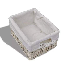 GOTOTOP Cassettiera in legno con 4 ceste 74 x 25 x 28 cm organizzatore di stoccaggio multiuso comò per camera da letto con cassetti stile rustico