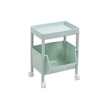 &ripiano di stoccaggio Rack di stoccaggio per la casa Mobile mobile multistrato Rack di finitura con ruote Scaffale di finitura (Color : A, Size : Three layer)