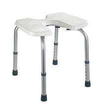 WENKO Sgabello doccia Secura - Sgabello per doccia con apertura igienica, portata 120 kg, Plastica, 46 x 36-46 x 53.5 cm, Bianco