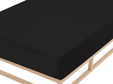 Biberna 0012344 Lenzuolo Frottee-Stretch (Altezza Materasso max. 22 cm) 1X 90X190 cm > 100X200 cm, Nero