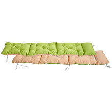 Meerweh Deckchair - Cuscino per Sedia a Sdraio, ca. 195 x 49 x 10 cm, Verde/Beige, 20072