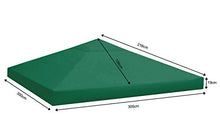 QUICK STAR Tetto di Ricambio per Gazebo 3x3m Verde