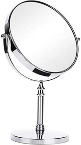 Trucco specchio con luci Freestanding specchio cosmetico 5x zoom, 6 pollici compone lo specchio piedistallo da tavolo Specchio for bagno camera da letto, da barba specchio cosmetico Specchio da toilet