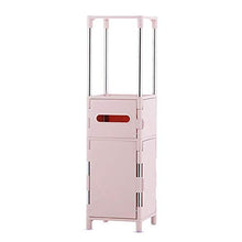 YLLHK Mobiletto da Bagno, Mobile a Colonna da Bagno, Armadio Multiuso per Bagno e Cucina, Stretto, per Nicchie, 75x20x20 cm (Rosa, Blu, Albicocca, Colore Misto),Pink