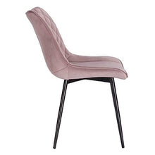 WOLTU BH209rs-2 Sedie da Pranzo Senza Braccioli Sgabello da Cucina Imbottito con Rivestimento in Velluto Rosa 2 Pezzi
