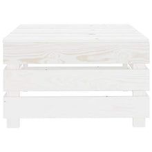 SKM Set Salotto da Giardino su Pallet 2 pz in Legno Bianco