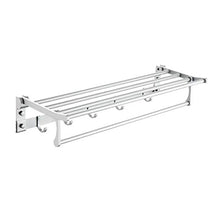 Portasciugamani Alluminio di alta qualità Towel Rack pieghevole Titolare del tovagliolo montato stoccaggio Scaffale con 5 ganci mobili della stanza da bagno stand Porta Salviette ( Dimensione : 60cm )