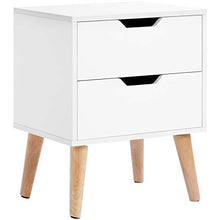 SUFUBAI Comodini Set di 2 Comodini Moderno Comodino con Cassetto Comodino con Gambe in Legno Solido per Camera da Letto Soggiorno