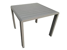 Domus Stile Modigliani Tavolo Quadrato in Alluminio, Verniciato, Grigio
