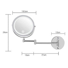 SYue Specchi per Trucco da 7 Pollici per Montaggio a Parete Specchi per Trucco da 10 ingrandimenti Luci a LED per Hotel Bagno da Barba Specchio cosmetico Specchi da Parete con Doppi Bra