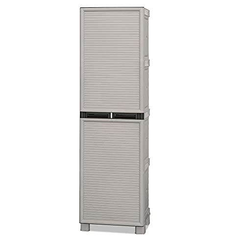 ARMADIO ARMADIETTO IN RESINA ANTIURTO 1 ANTA 4 VANI cm.50X39X172
